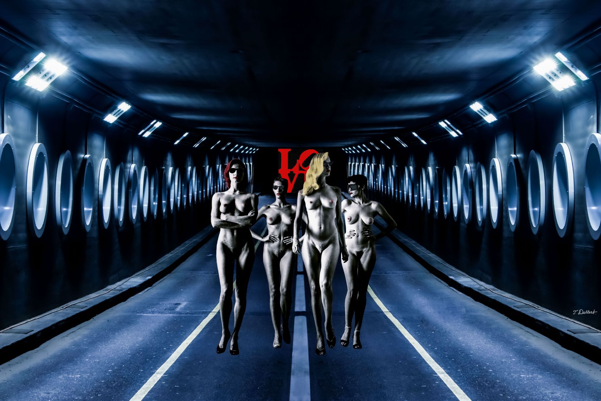 Naked in Tunnel of Love 